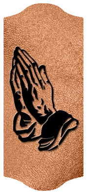 DARAY-C-516-BK-SH-CP Black Praying Hands Shimmer Copper